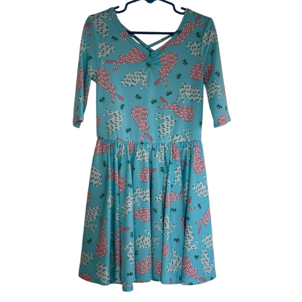 Dot Dot Smile Easter Bunnies Girl's Dress 5/6 Holiday